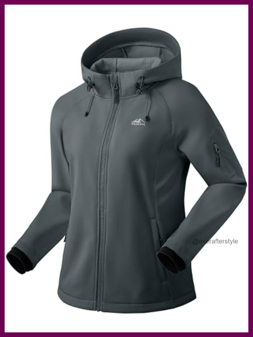 Women's Fleece Lined Softshell Jacket Windproof Warm Waterproof Hooded